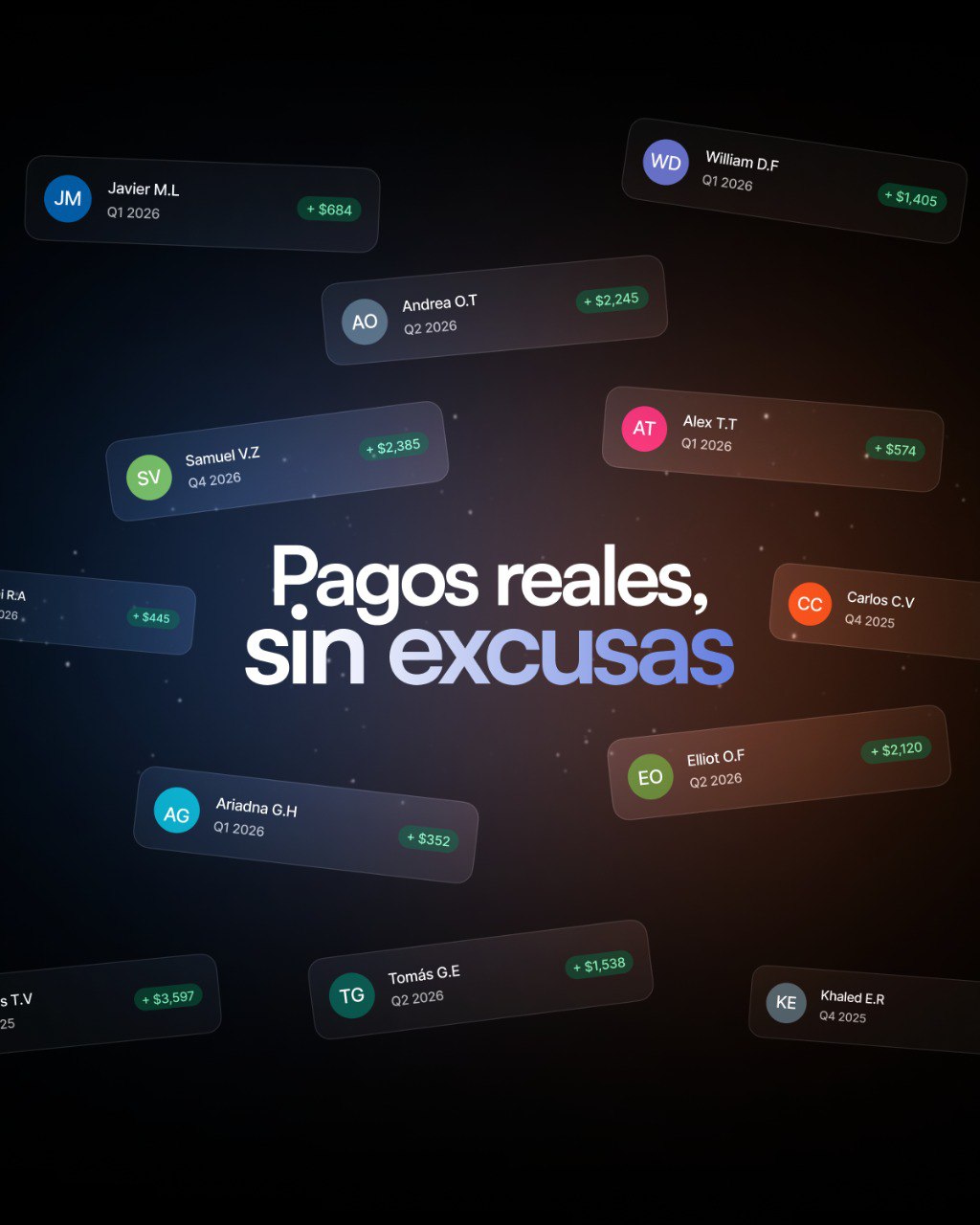 Pagos reales, sin excusas
